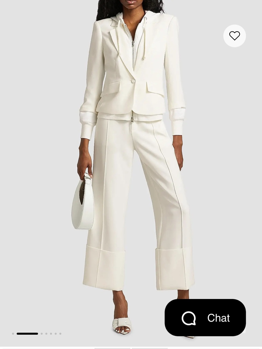 NWOT Cinq a Sept IVORY KHLOE HOODED ZIP UP BLAZER Size 2